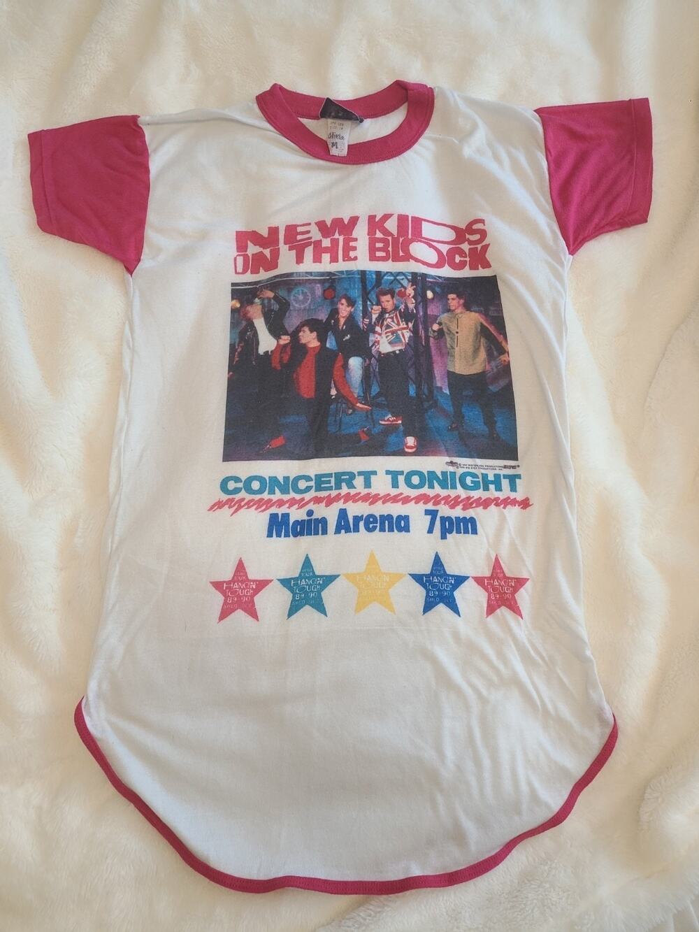 Vintage 90's New Kids On The Block NKOTB Girl Nightgown Hangin Tough World Tour